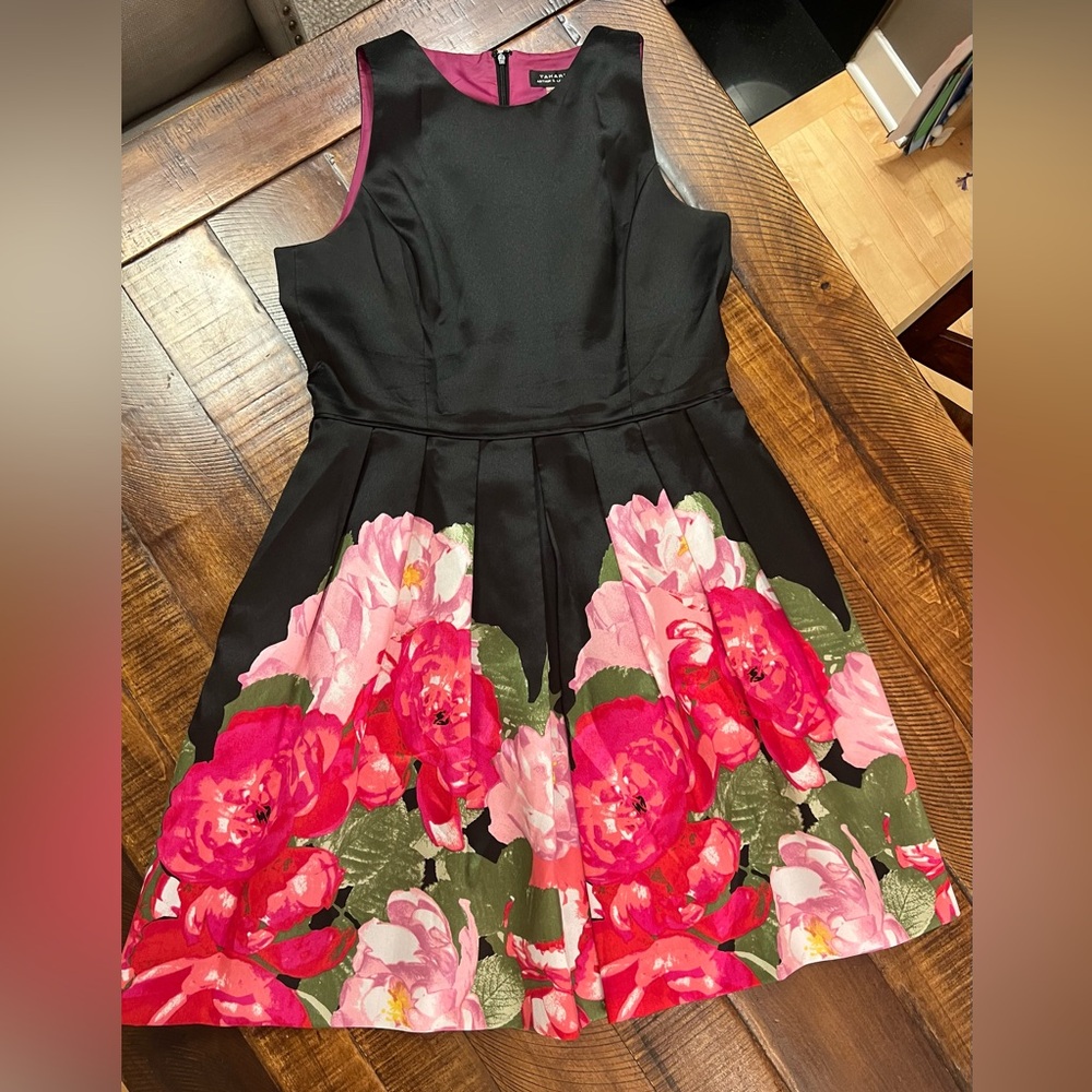 Floral Black and Pink Dress